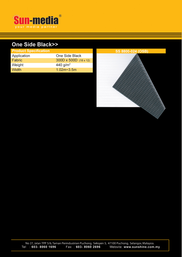 PVC Flex Banner-One Side Black