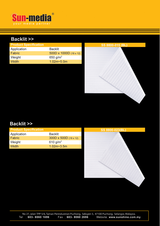 PVC Flex Banner- Backlit